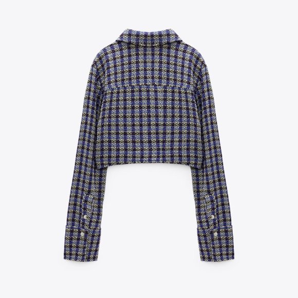 Zara Textured Cropped Jacket S - Picture 8 of 10